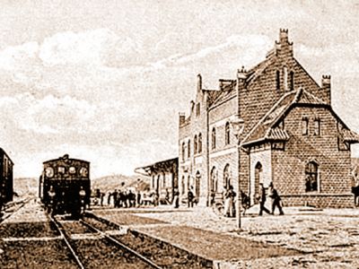 Dworzec i linia kolejowa