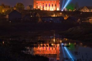 Fot. Studio A Gniew nocą - panorama i widok na zamek