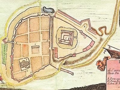 City plan 1655 made by master Dahlberg