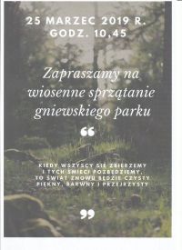 wiosenne sprzątanie plakat