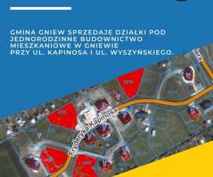 Sprzedaż działek budowlanych - plakat informacyjny