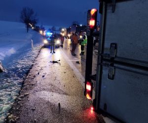 Wypadek przed Szprudowem od strony Gdańska.