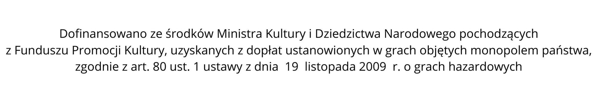 Informacja o dofinansowaniu