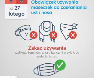 Od 27 lutego zakrywamy twarz maseczką