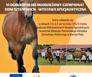 Plakat Ogólnopolski Młodzieżowy Czempionat Koni Sztumskich
