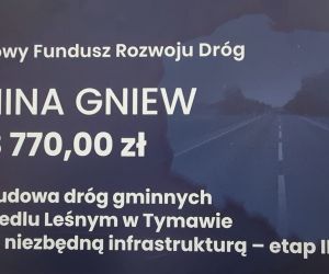 Dofinansowanie na przebudowę dróg gminnych na osiedlu Leśnym w Tymawie