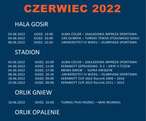 Kalendarium Czerwiec 2022