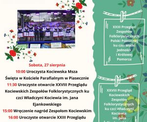 Plakat Piaseczno Folklor Festiwal