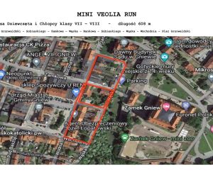 Trasa biegu dziecięcego - klasy VII-VIII