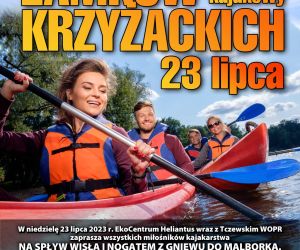 plakat z informacjami o spływie