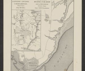 Ryc. 1. Mapa szańców w okolicy Ciepłego i Gniewu w Prusiech Królewskich. G. Ossowski