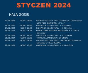 Kalendarium Styczeń 2024