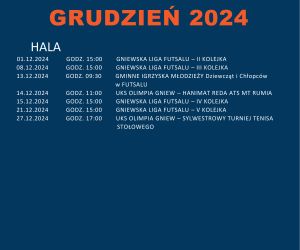 Kalendarium Grudzień 2024