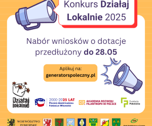 Plakat działaj lokalnie