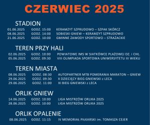 Kalendarium czerwiec 2025