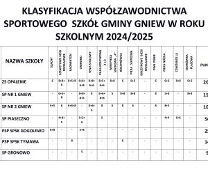 Klasyfikacja współzawodnictwa