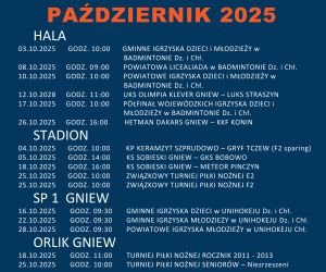 Kalendarium sportowe