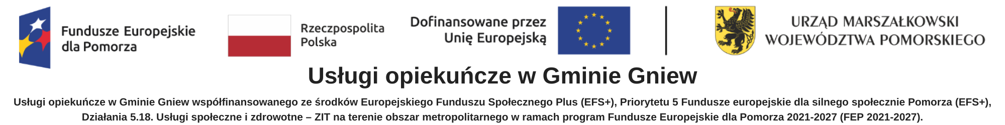 Usługi  opiekuńcze w Gminie Gniew