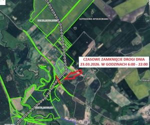 Mapka - Droga czasowo zamknięta