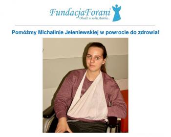 Pomóżmy Michalinie Jeleniewskiej w powrocie do zdrowia!