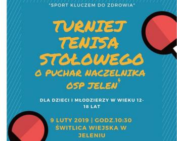Turniej tenisa stołowego w Jeleniu