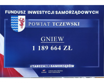 1 189 664 złotych dla gniewskiego samorządu