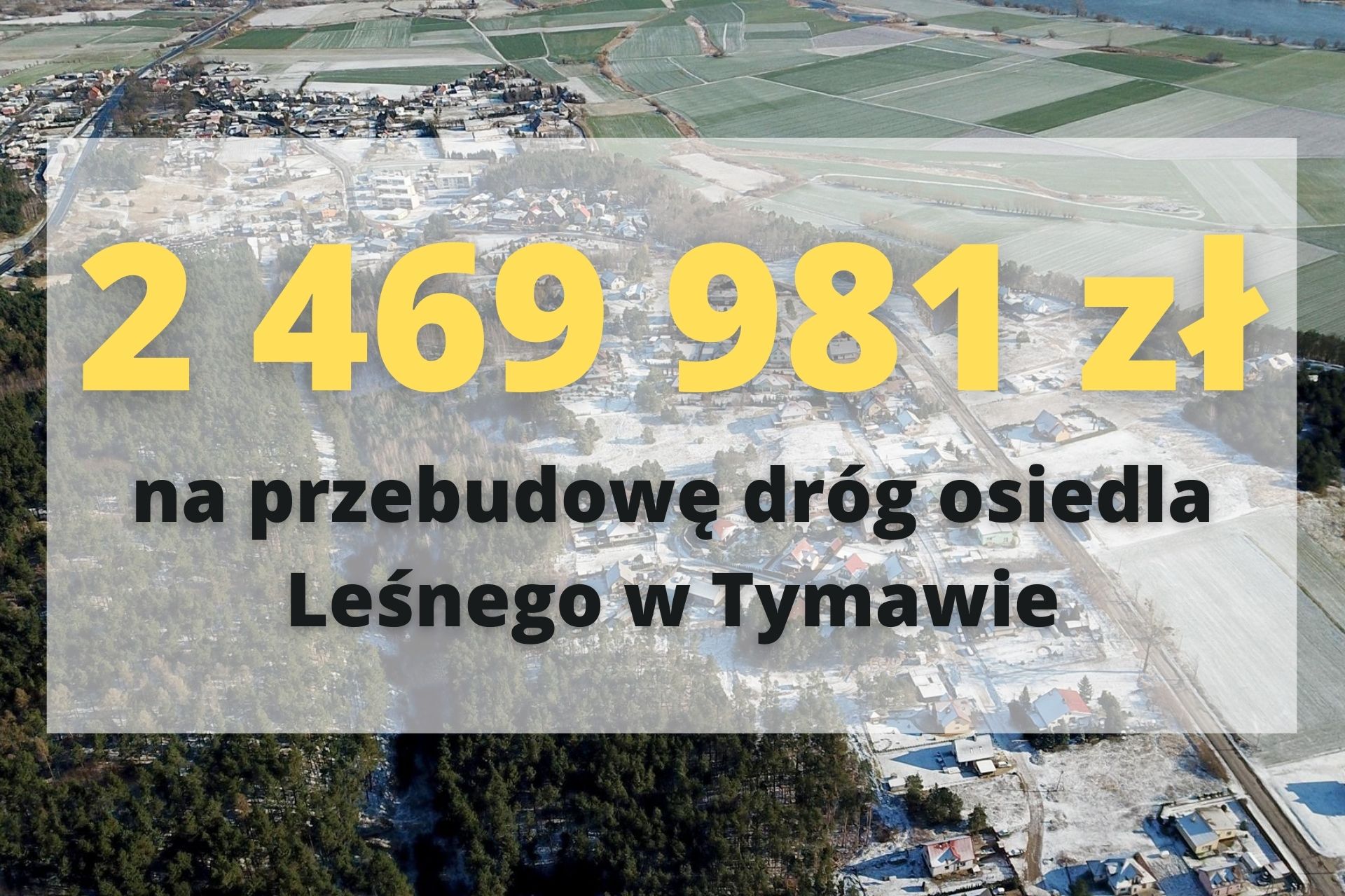 Gmina Gniew z ogromną dotacją na przebudowę dróg osiedla Leśnego w Tymawie