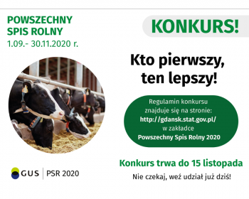Kto pierwszy, ten lepszy - konkurs Powszechnego Spisu Rolnego