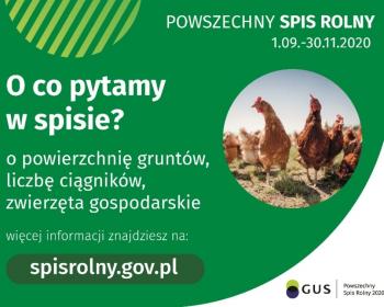 Powszechny Spis Rolny – podejmij kontakt z rachmistrzem do 15 listopada