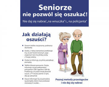 Seniorze nie pozwól się oszukać!