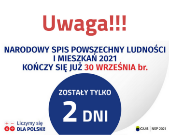 2 ostatnie dni Narodowego Spisu Powszechnego