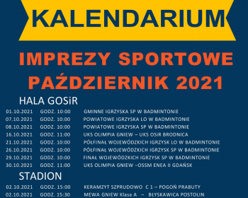 Kalendarium Imprez Sportowych