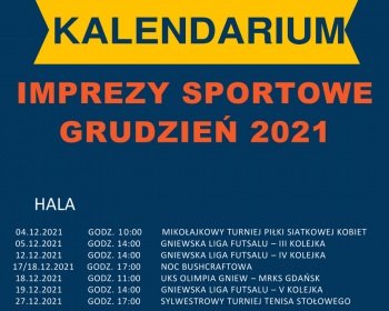 Kalendarium Imprez Sportowych
