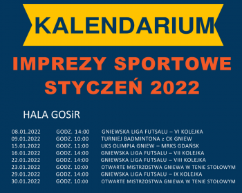 Kalendarium Imprez Sportowych