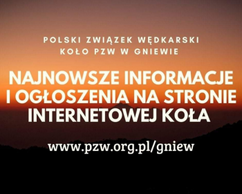 Polski Związek Wędkarski w Gniewie posiada nową stronę internetową