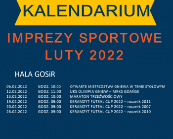 Kalendarium Imprez Sportowych