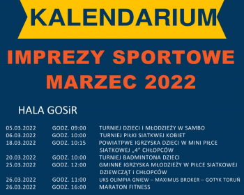 Kalendarium Imprez Sportowych