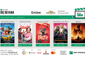 Kino w Gniewie już w niedzielę 20 marca