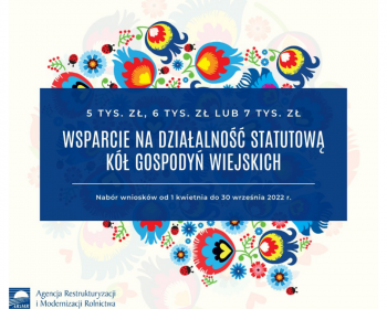 Działasz w Kole Gospodyń Wiejskich? Pozyskaj granty!