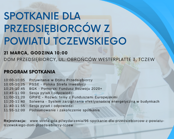 Spotkanie dla przedsiębiorców z powiatu tczewskiego