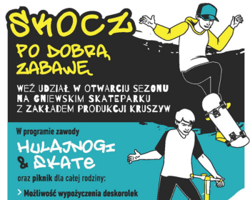 Skocz po dobrą zabawę! Zawody i piknik na skateparku w Gniewie już 13 maja