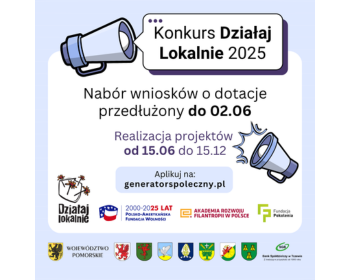 Nabór wniosków w ramach konkursu Działaj Lokalnie przedłużony do 2 czerwca!