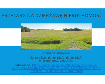 Jesteś zainteresowany dzierżawą nieruchomości? Stań do przetargu!