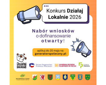 Działaj Lokalnie 2026 - złóż wniosek